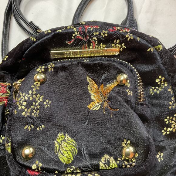 Steve Madden Mini Backpack Crossbody Handbag Gold tone hardware Zipper - Picture 4 of 11